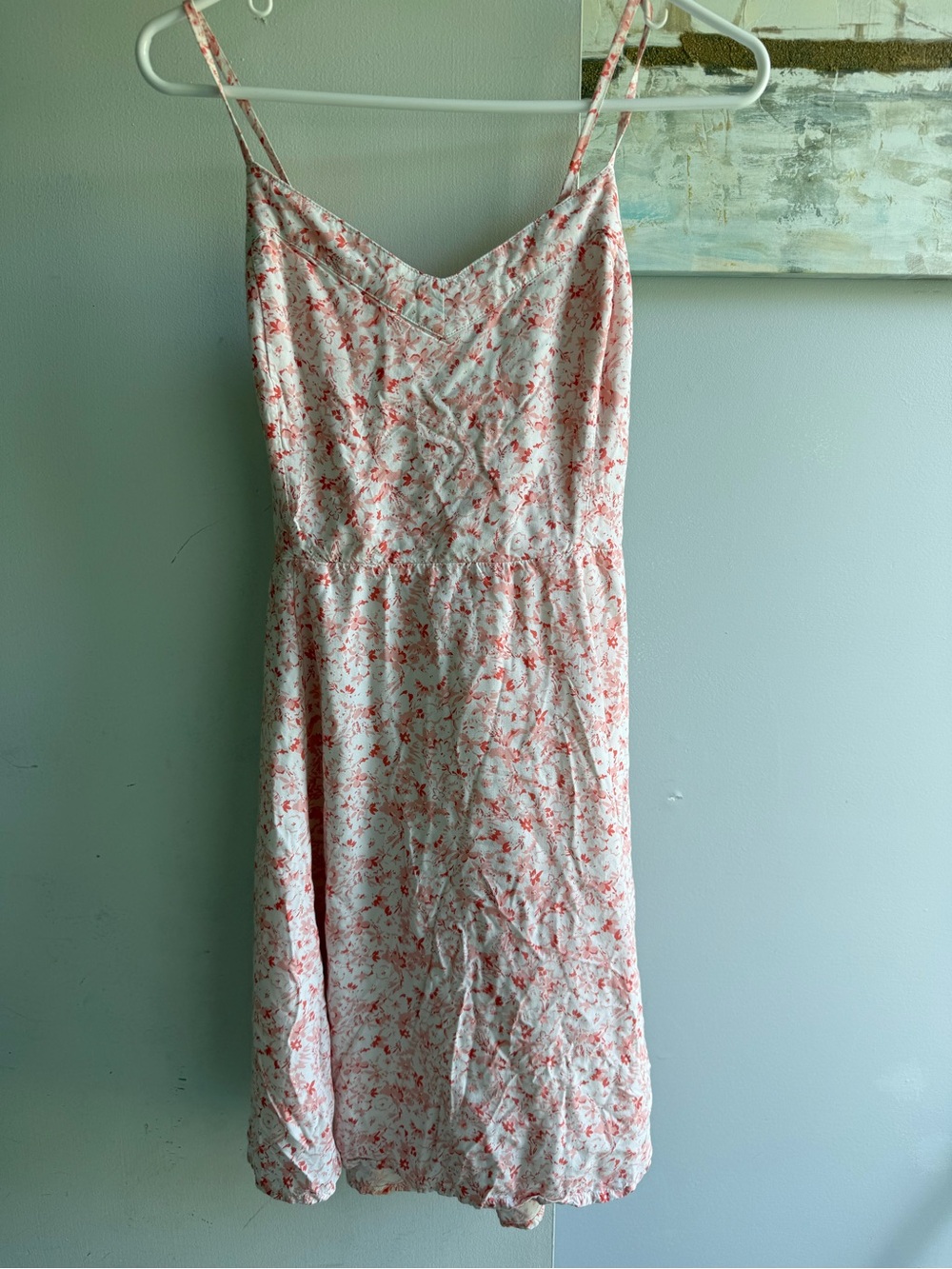 GAP Pink Floral Midi Slip Dress